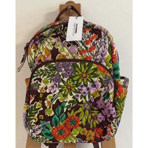 NWT Vera Bradley Essential Small Backpack Evening Garden Print Floral Quilted main image 11